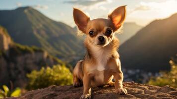 ai generiert Chihuahua hoch Qualität Bild foto