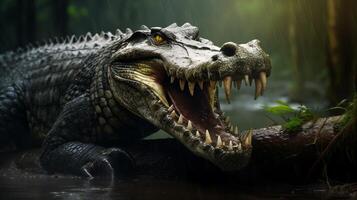 ai generiert Krokodil hoch Qualität Bild foto