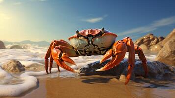 ai generiert Krabbe hoch Qualität Bild foto