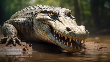 ai generiert Krokodil hoch Qualität Bild foto