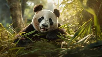 ai generiert Riese Panda hoch Qualität Bild foto