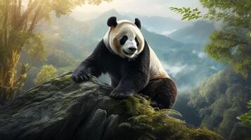 ai generiert Riese Panda hoch Qualität Bild foto