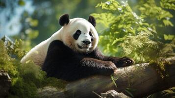 ai generiert Riese Panda hoch Qualität Bild foto