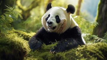 ai generiert Riese Panda hoch Qualität Bild foto