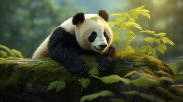 ai generiert Riese Panda hoch Qualität Bild foto