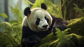 ai generiert Riese Panda hoch Qualität Bild foto