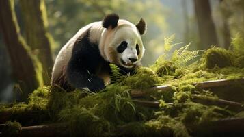 ai generiert Riese Panda hoch Qualität Bild foto