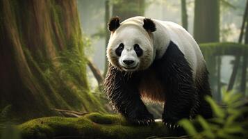 ai generiert Riese Panda hoch Qualität Bild foto