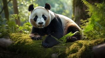 ai generiert Riese Panda hoch Qualität Bild foto