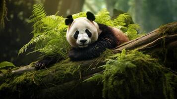 ai generiert Riese Panda hoch Qualität Bild foto