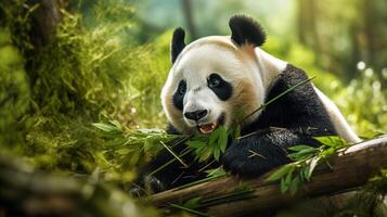 ai generiert Riese Panda hoch Qualität Bild foto