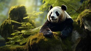 ai generiert Riese Panda hoch Qualität Bild foto