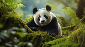 ai generiert Riese Panda hoch Qualität Bild foto