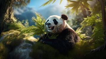 ai generiert Riese Panda hoch Qualität Bild foto