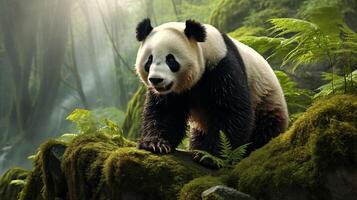 ai generiert Riese Panda hoch Qualität Bild foto