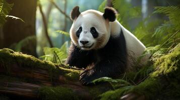 ai generiert Riese Panda hoch Qualität Bild foto