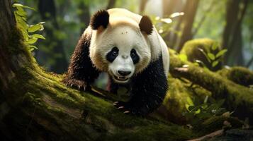 ai generiert Riese Panda hoch Qualität Bild foto