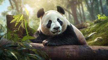 ai generiert Riese Panda hoch Qualität Bild foto