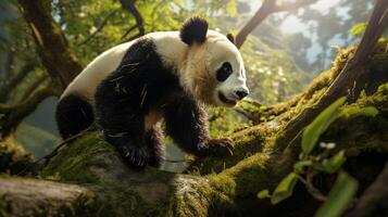 ai generiert Riese Panda hoch Qualität Bild foto