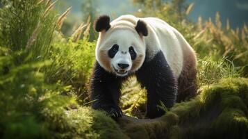 ai generiert Riese Panda hoch Qualität Bild foto