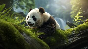 ai generiert Riese Panda hoch Qualität Bild foto