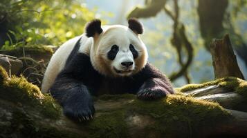 ai generiert Riese Panda hoch Qualität Bild foto