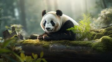 ai generiert Riese Panda hoch Qualität Bild foto