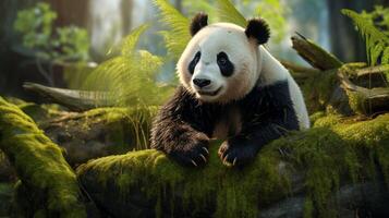 ai generiert Riese Panda hoch Qualität Bild foto