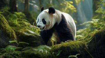 ai generiert Riese Panda hoch Qualität Bild foto