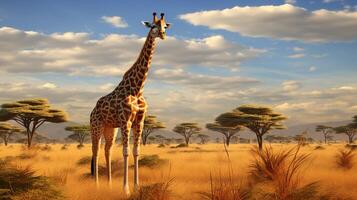 ai generiert Giraffe hoch Qualität Bild foto