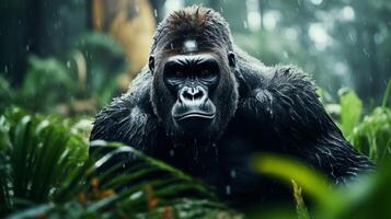 ai generiert Gorilla hoch Qualität Bild foto