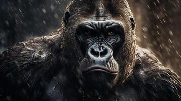 ai generiert Gorilla hoch Qualität Bild foto