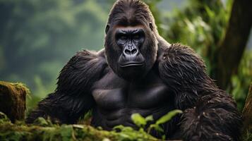 ai generiert Gorilla hoch Qualität Bild foto