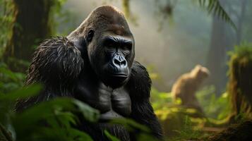 ai generiert Gorilla hoch Qualität Bild foto