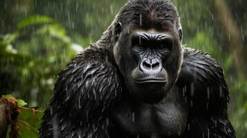 ai generiert Gorilla hoch Qualität Bild foto