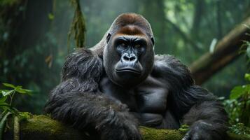 ai generiert Gorilla hoch Qualität Bild foto