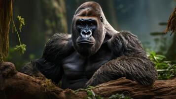 ai generiert Gorilla hoch Qualität Bild foto