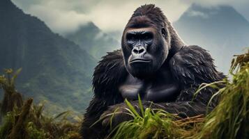 ai generiert Gorilla hoch Qualität Bild foto