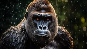 ai generiert Gorilla hoch Qualität Bild foto