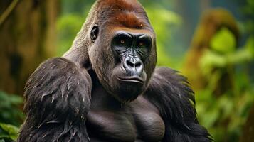 ai generiert Gorilla hoch Qualität Bild foto