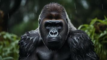 ai generiert Gorilla hoch Qualität Bild foto