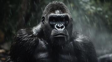 ai generiert Gorilla hoch Qualität Bild foto