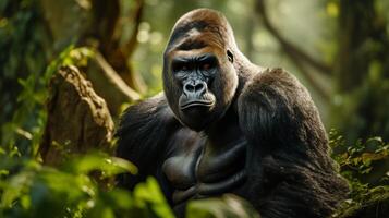 ai generiert Gorilla hoch Qualität Bild foto