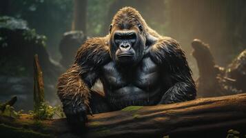 ai generiert Gorilla hoch Qualität Bild foto