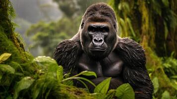 ai generiert Gorilla hoch Qualität Bild foto