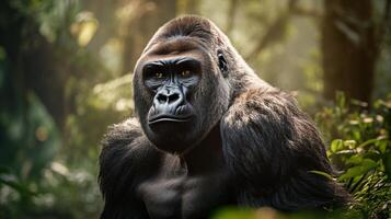 ai generiert Gorilla hoch Qualität Bild foto