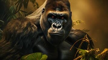 ai generiert Gorilla hoch Qualität Bild foto