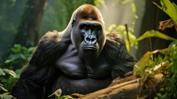 ai generiert Gorilla hoch Qualität Bild foto