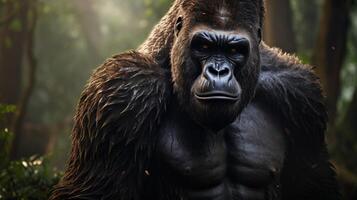 ai generiert Gorilla hoch Qualität Bild foto