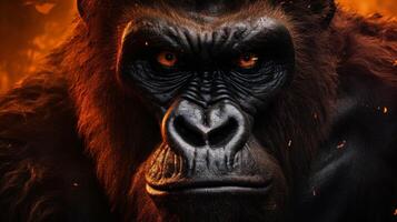 ai generiert Gorilla hoch Qualität Bild foto